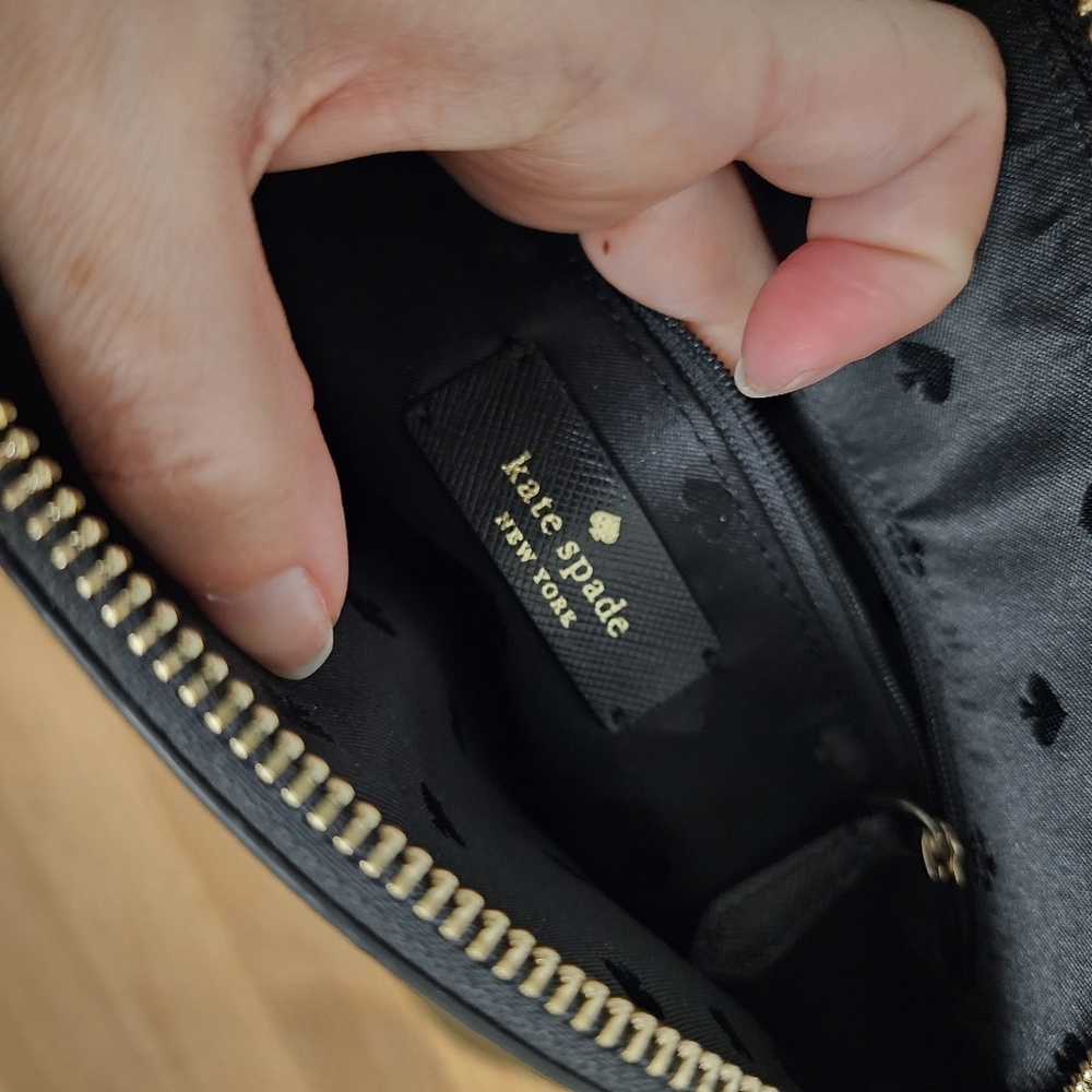 Kate Spade Payton Dome Saffiano Leather Crossbody Purse in Black - Picture 7 of 11
